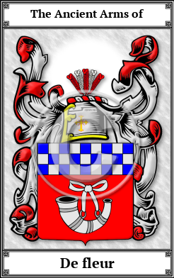De fleur Family Crest Download (JPG)  Book Plated - 150 DPI